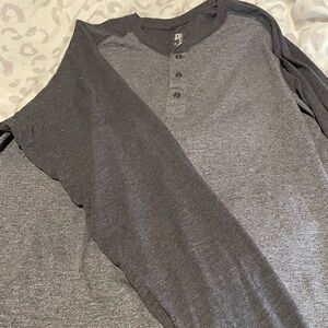 NWOT Gray Redhead Men’s 2XL long sleeve Henley shirt